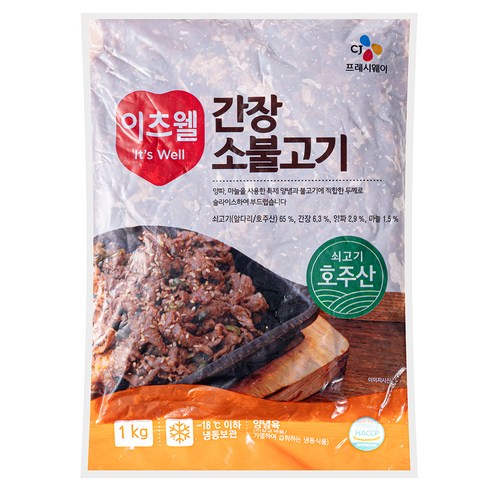 이츠웰 간장 소불고기 (냉동) - 소고기 양념/가공 | 쿠팡