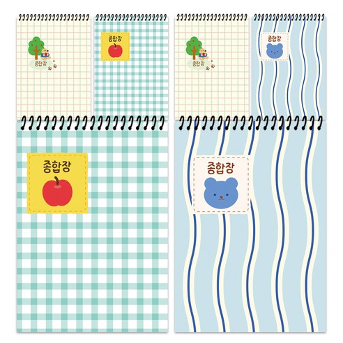 풀컬러즈 대용량 50매 종합장, 랜덤발송, 6개