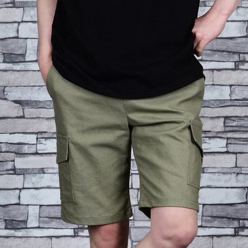 타운클로 남성용 더밴딩 슈퍼스판 카고 반바지