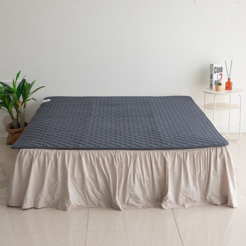Hanil 침대용 바람개비 카본 탄소 전기 온열매트, 싱글(100 x 195 cm), 차콜