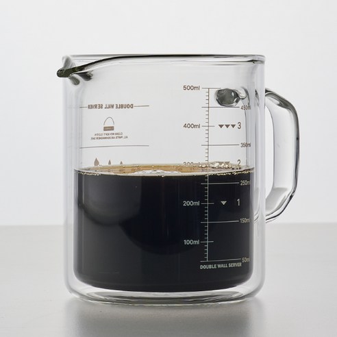 빈플러스 더블월 에디션 오토드립 전용 이중 내열유리 핸드드립 커피 서버, 1개, 단품, 600ml