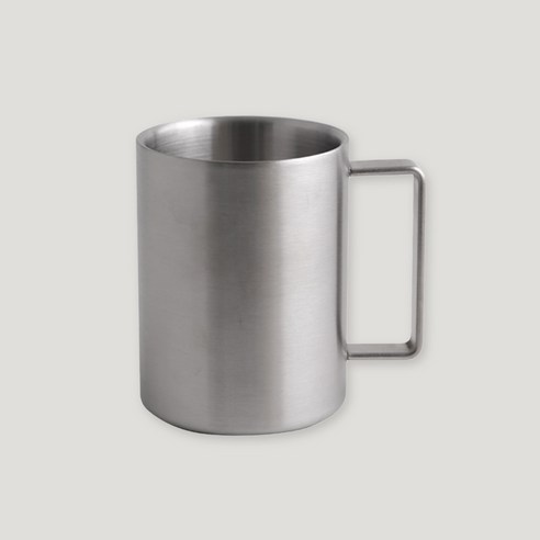 소소모소 이중 올스텐 머그 400ml, 실버, 1개