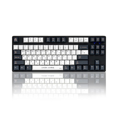 덱 87 프랑슘 거북선 블랙에디션 PBT 유선 텐키리스 키보드, KBA-CBL-87XN, 적축