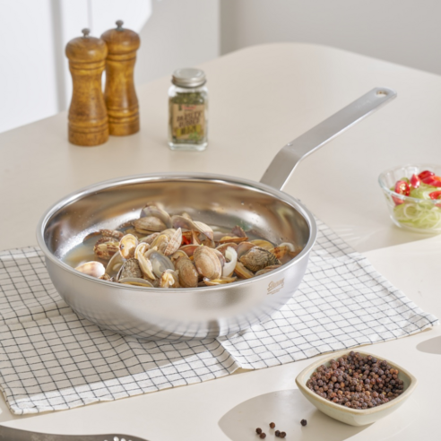 스테니 인덕션 무연마제 통5중 스텐후라이팬 세트 후기 분석 - 고급스러운 패키징 이미지