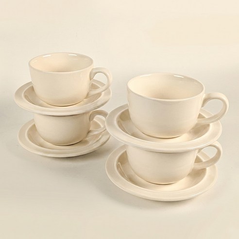 시라쿠스 메이플 커피잔 200ml, 화이트, 4개