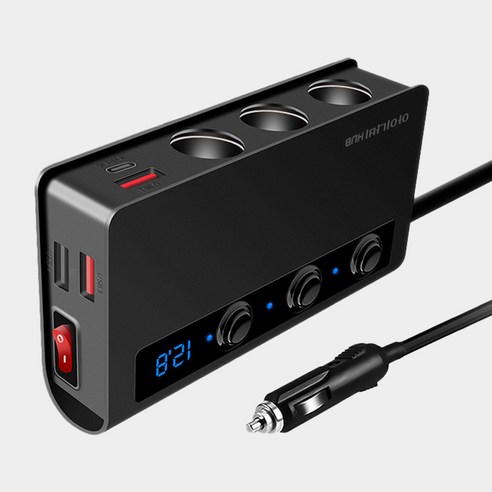 아이나비허브 고속 150W 7in1 시거잭 충전 차량용 멀티소켓 ISC-MHP01 이미지 3