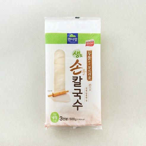 면사랑 두툼하고 부드러운 생손칼국수 (냉동), 500g, 1개