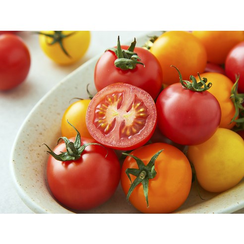 광식이농장 칵테일 토마토 후기 분석 - 배송 직후 박스 개봉 상태