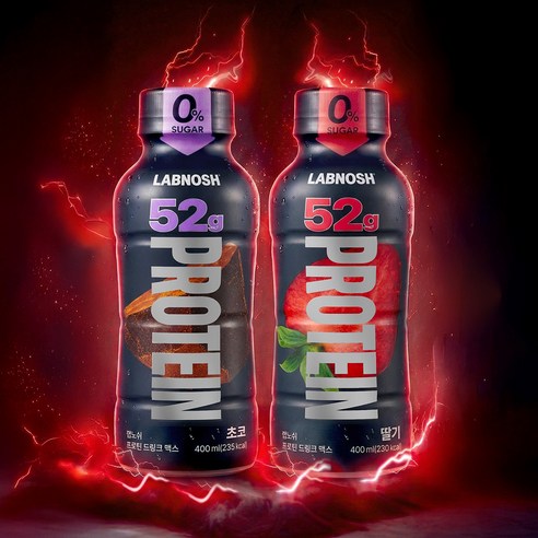 랩노쉬 프로틴 드링크 맥스 딸기 400ml, 24개 이미지 2