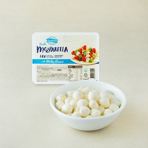 Denmakeu Dongwon Whoo Reswi Mojjarelra Bokochini , 1 kg, 1 Pack , 1 Pack (덴마크 동원 후레쉬 모짜렐라 보코치니, 1kg, 1개, 1개입)