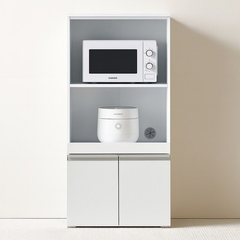 파로마 벨로 1200 LPM 멀티 렌지대 다용도 주방수납장 방문설치, 화이트, 3단