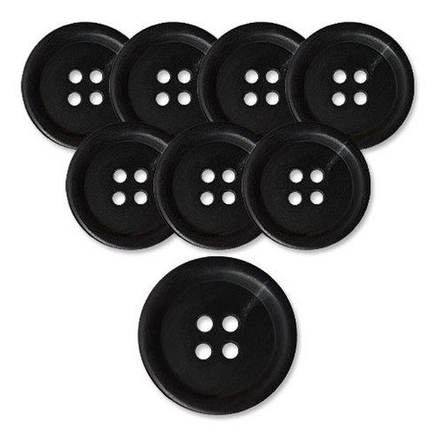 동대문단추왕 고급 무광 코트 가디건 단추 18mm, 블랙타임둥근테, 8개