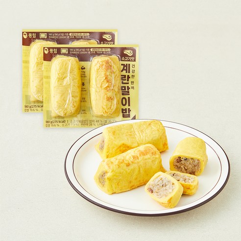 풍림푸드 계란말이밥 소고기맛, 180g, 2개