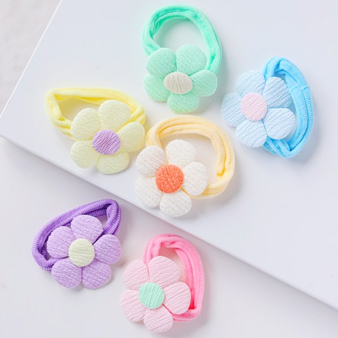 아기코끼리 봄빛 데이지 머리끈 플라워 6종 세트