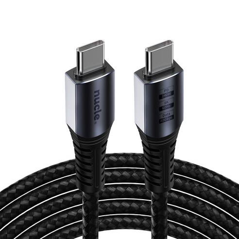 뉴클 C타입-C타입 USB4 8K 썬더볼트4 호환 240W 40Gbps 고속충전 데이터 케이블, 혼합색상, 1개, 2m