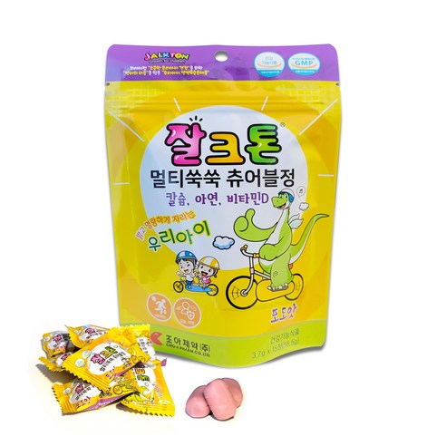 조아제약 유아용 잘크톤 멀티쑥쑥 츄어블정 포도맛 15정, 1개 실사용 후기 | 효과 있을까? - 상품 이미지 1