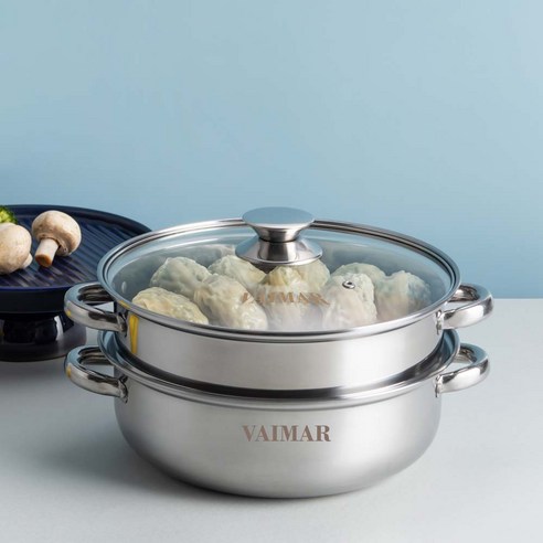 바이마르 엔틱 스테인레스 2단 인덕션 찜솥 이미지 2