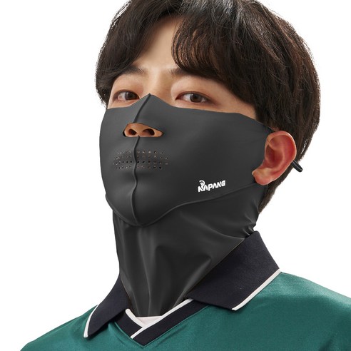 네이팡 넥타입 스포츠 훼이스 가드 마스크, 블랙, 1개