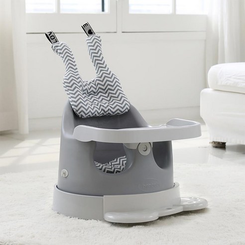 본베베 부스터 점보 아기의자, Zebra Gray(토끼베개, 핏쿠션), Shimmering Gray(의자)