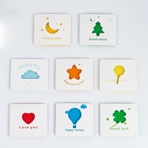 아이엔피 비비드 레이어 메시지 카드 8종 B 9.8 x 8.5 cm x 3p 세트, 혼합색상, 1세트