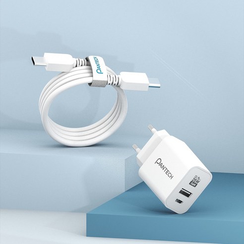 팬택 25W 2포트 초고속충전기 + 45W CtoC 케이블 2m 세트 이미지 4