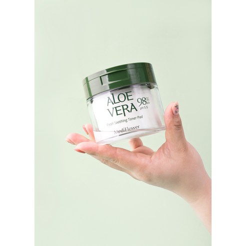 메디플라워 알로에 베라 프레쉬 수딩 토너패드 180ml 이미지 3