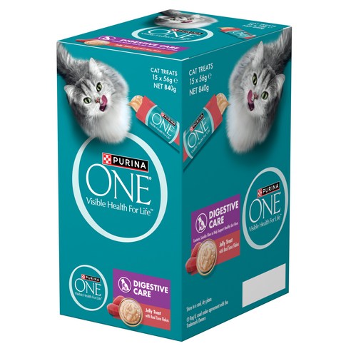 퓨리나원 고양이 소화 건강 젤리 짜먹는 스틱 간식 60p, 참치, 840g, 1개