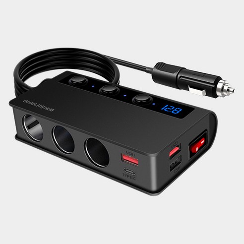 아이나비허브 고속 150W 7in1 시거잭 충전 차량용 멀티소켓 ISC-MHP01 이미지 2