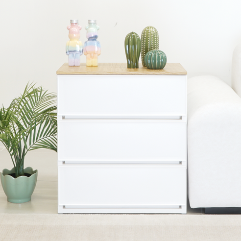 엠비코 우든 와이드 우드상판 서랍장 후기 분석 - 조립 부품 구성