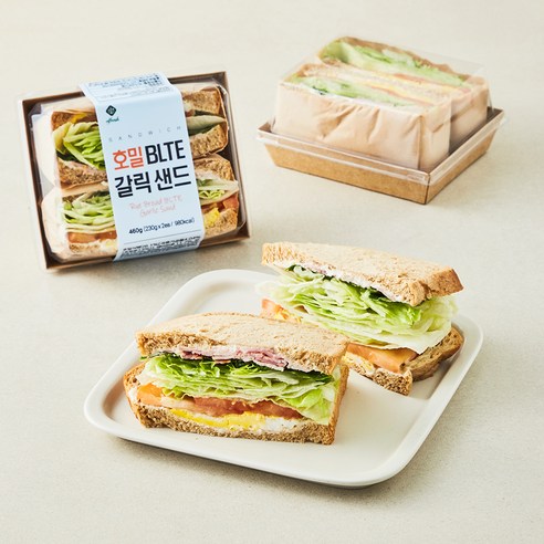 이엘후레쉬 호밀 BLTE 갈릭 샌드, 230g, 2개