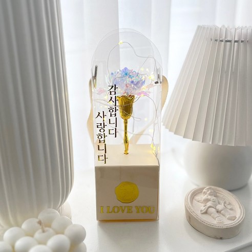 러블리팜 조화 LED 쁘띠 한송이꽃 카네이션, 홀로그램, 1개