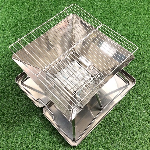 영라이즌 접이식 캠핑 화로대 대형 + 가방 세트 후기 분석 - 견고한 접이식 구조 상세