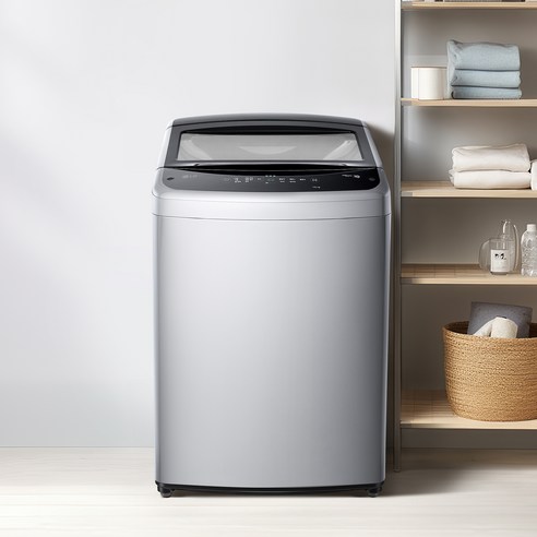 LG전자 통돌이 세탁기 15kg 후기 분석 - 세탁실 설치 완료 예시