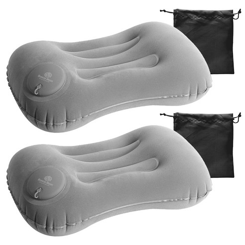 브리즈문 푸시푸시 휴대용 PVC 에어 캠핑베개 2p + 보관 파우치 2p... 운동러 솔직 후기 | 실사용 리뷰 - 상품 이미지 1