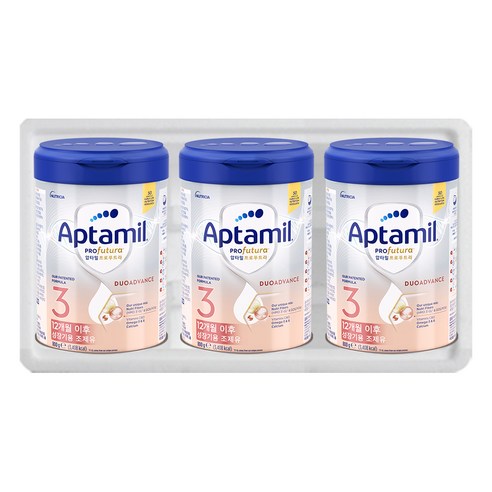 압타밀 유아용 프로푸트라 듀오어드밴스 분유 3단계, 800g, 3개