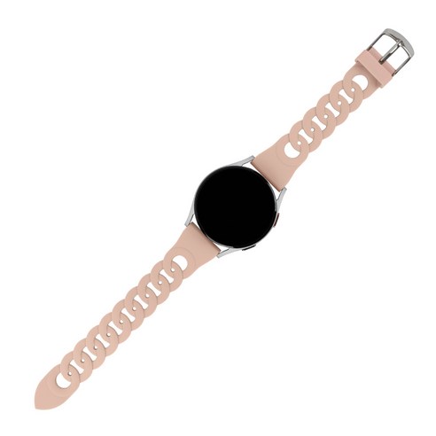 워치스탠다드 체인 실리콘 스트랩 20mm, 라이트핑크, 1개