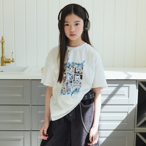 에스엠투 퍼피 반팔 티셔츠