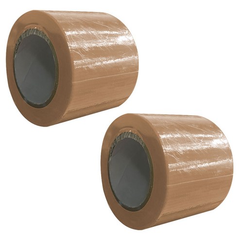 월드크린 고접착 강력 면테이프 브라운 50mm x 10m, 2개