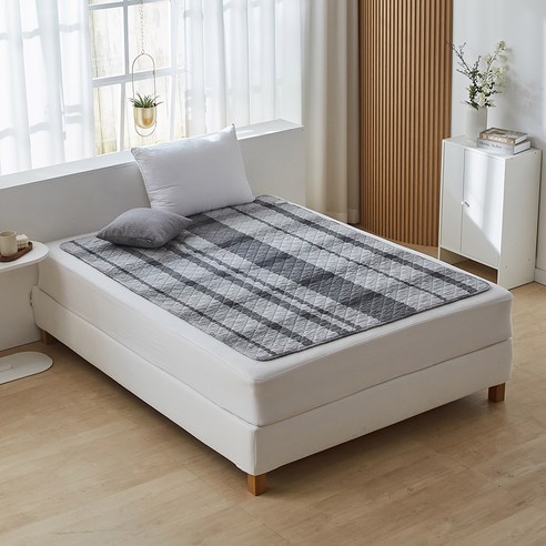 HanilMedical 탄소 카본열선 전기요 HLY-90, 체크그레이, 대(135 x 180 cm)