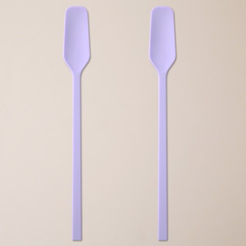 이지실리 스퀘어 실리콘 다용도 티 버터 잼스푼, 퍼플, 2개