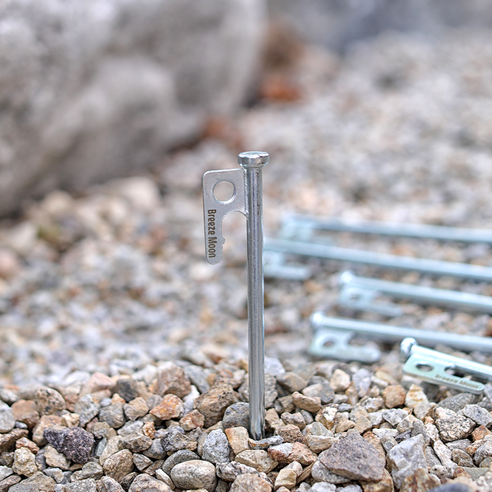 브리즈문 테이퍼링 고강도 단조팩 텐트팩 크롬 8p + 보관용 캡 세트 이미지 3