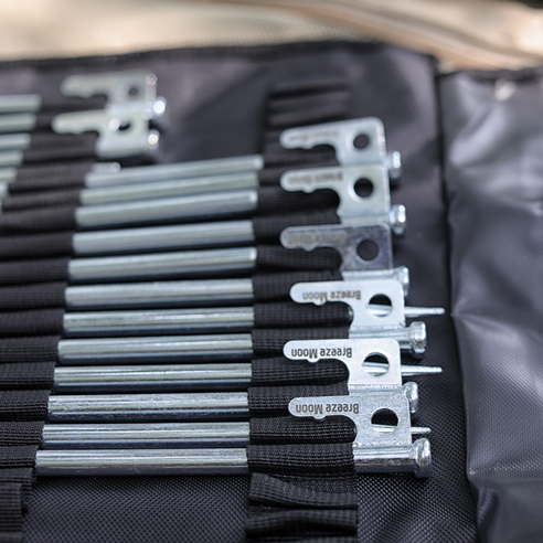 브리즈문 테이퍼링 고강도 단조팩 텐트팩 크롬 8p + 보관용 캡 세트 이미지 4