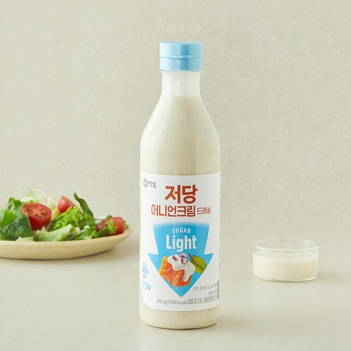 백설 저당 칼로리다운 어니언크림 드레싱 연어소스, 550g, 1개
