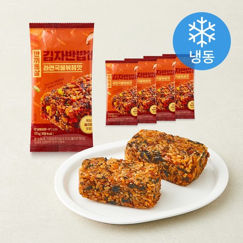 한끼통살 김자반밥바 라면국물볶음맛 (냉동), 100g, 5개