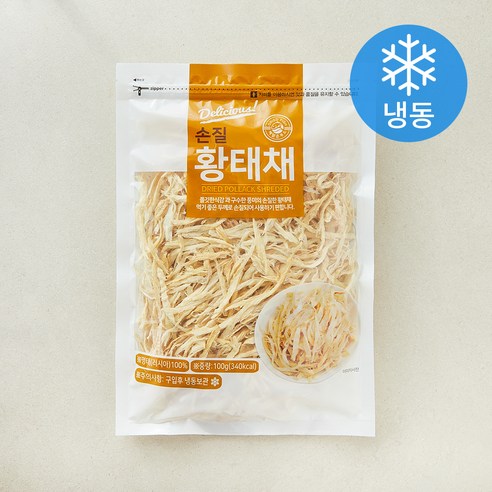 해맑은푸드 손질 황태채 (냉동), 100g, 1개
