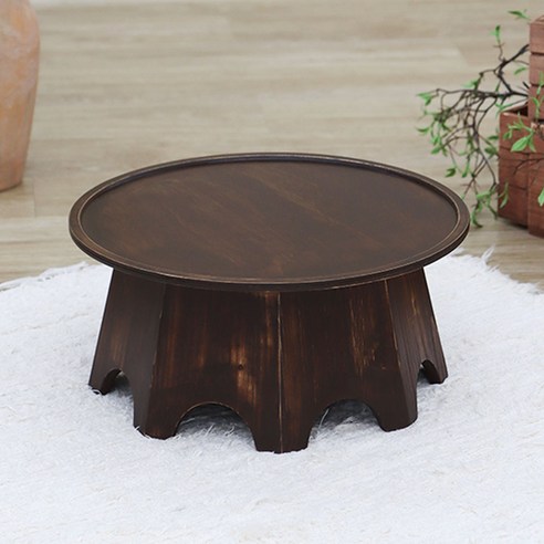 온결 8각 원형 소반 R 400mm x H 180mm, 엔틱, 1개