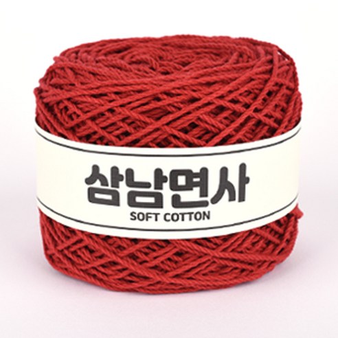 삼남뜨개실 삼남면사 코바늘실 12합 80g, 20 립스틱, 1개