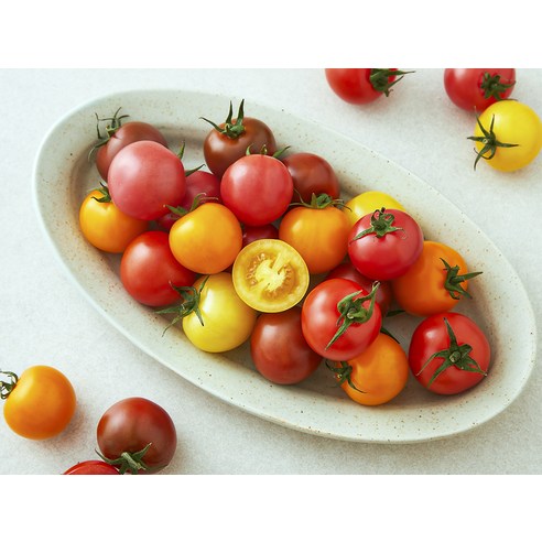 광식이농장 칵테일 토마토 후기 분석 - 세척 후 맑은 광택