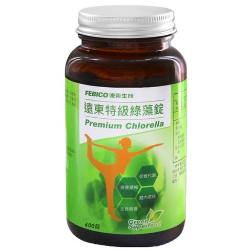 FEBICO 遠東生技 特級綠藻錠 200mg 600顆, 1個, 120g - 其他保健食品 | 酷澎