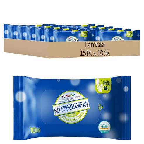 Tamsaa 濕式衛生紙, 1入, 15包 - 廁所紙巾 | 酷澎